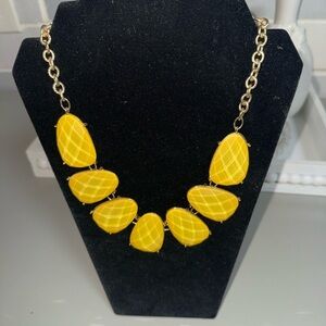 Elegant Yellow Statement Necklace